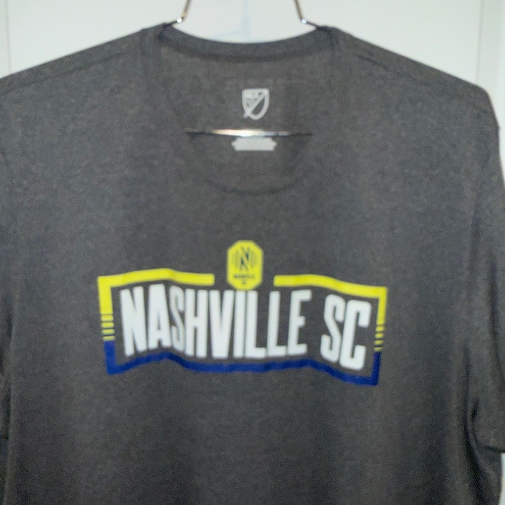 Nashville SC MLS T Shirt Mens 2XL Gray Soccer Football Logo Graphic Tee
